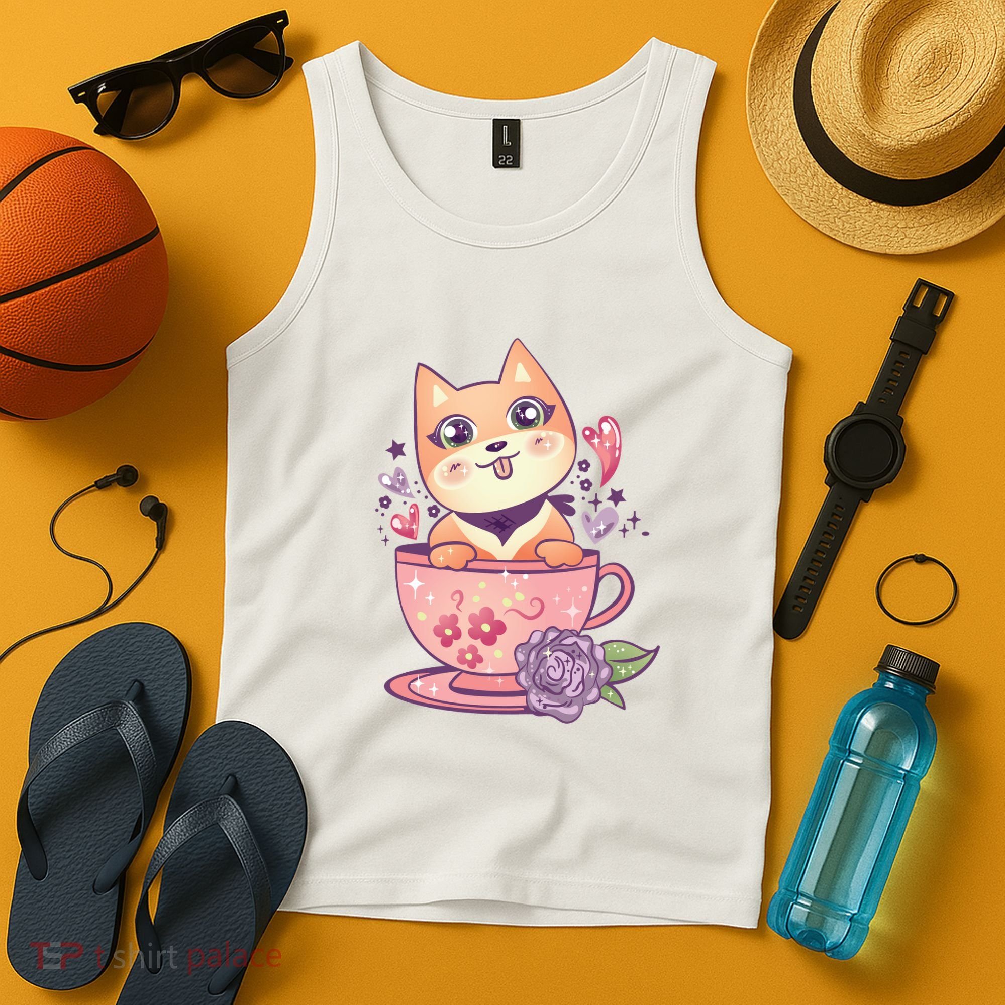 Little Teacup Dog Anime Tank Top