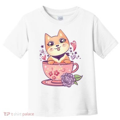 Little Teacup Dog Anime Toddler T-Shirt