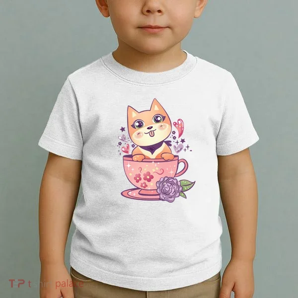 Little Teacup Dog Anime Toddler T-Shirt