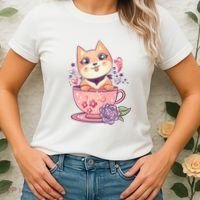 Little Teacup Dog Anime Women's T-Shirt thumb 2