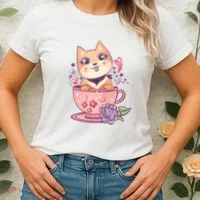 Little Teacup Dog Anime Women's T-Shirt thumb 2