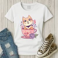 Little Teacup Dog Anime Women's T-Shirt thumb 3