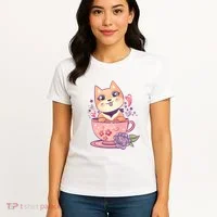 Little Teacup Dog Anime Women's T-Shirt thumb 4