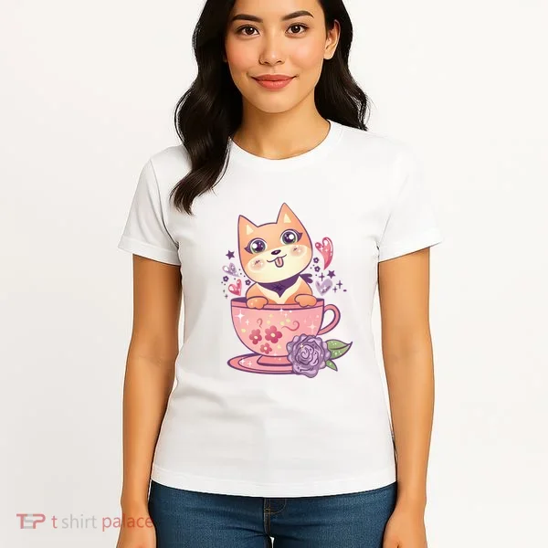 Little Teacup Dog Anime Women's T-Shirt
