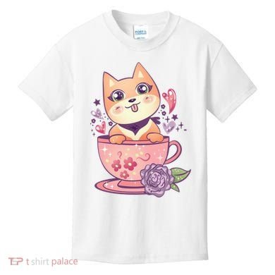 Little Teacup Dog Anime Kids T-Shirt