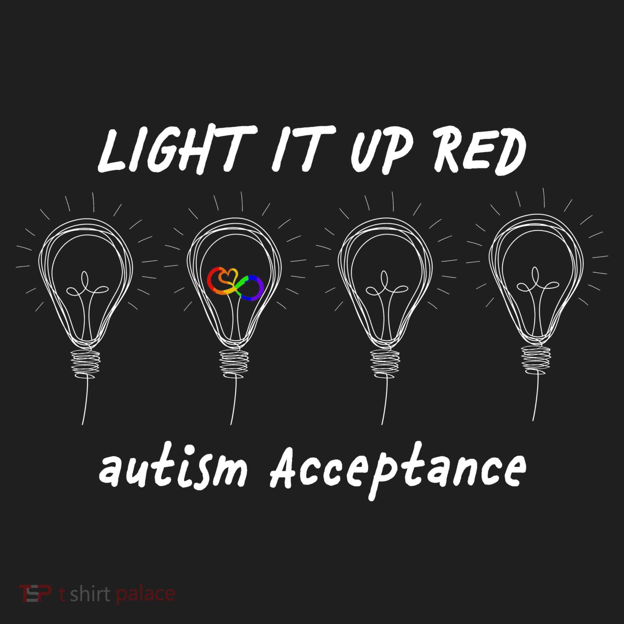 Light It Up Red Autism Acceptance Women's Sweatshirt