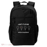 Light It Up Red Autism Acceptance Backpack thumb 0