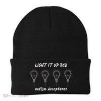 Light It Up Red Autism Acceptance Beanie thumb 0