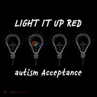 Light It Up Red Autism Acceptance Women's Hoodie thumb 2