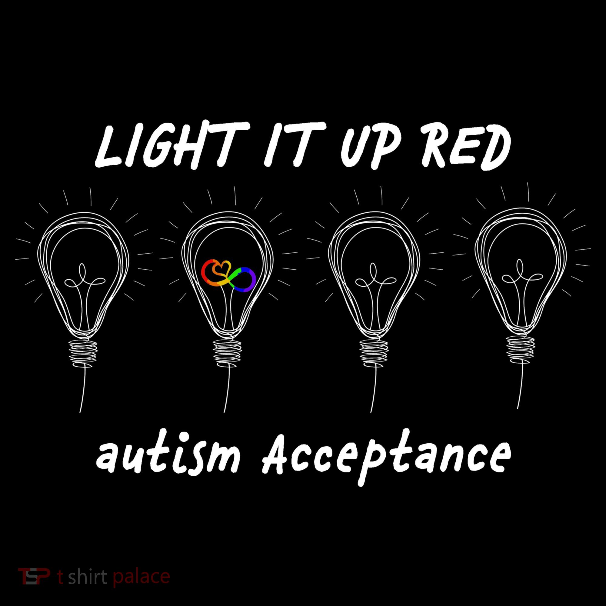 Light It Up Red Autism Acceptance Women's Hoodie