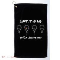 Light It Up Red Autism Acceptance Golf Towel thumb 0