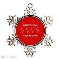Light It Up Red Autism Acceptance Ornament thumb 0