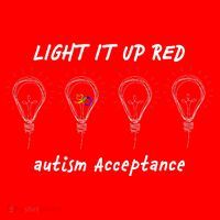 Light It Up Red Autism Acceptance Ornament thumb 1