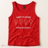 Light It Up Red Autism Acceptance Tank Top thumb 2