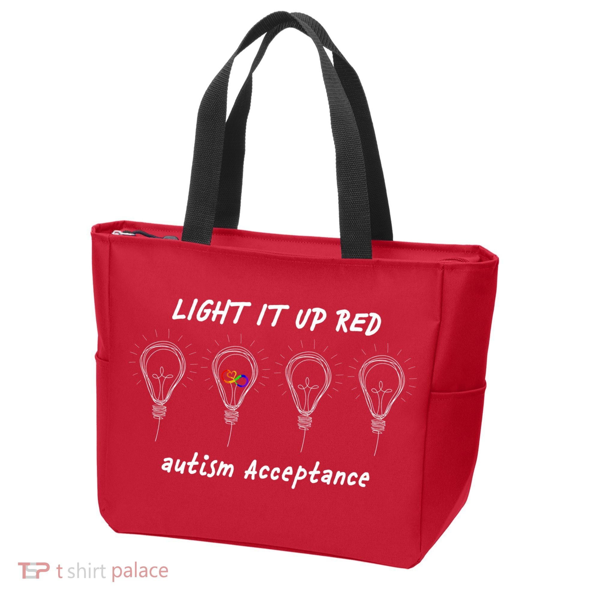 Light It Up Red Autism Acceptance Bag