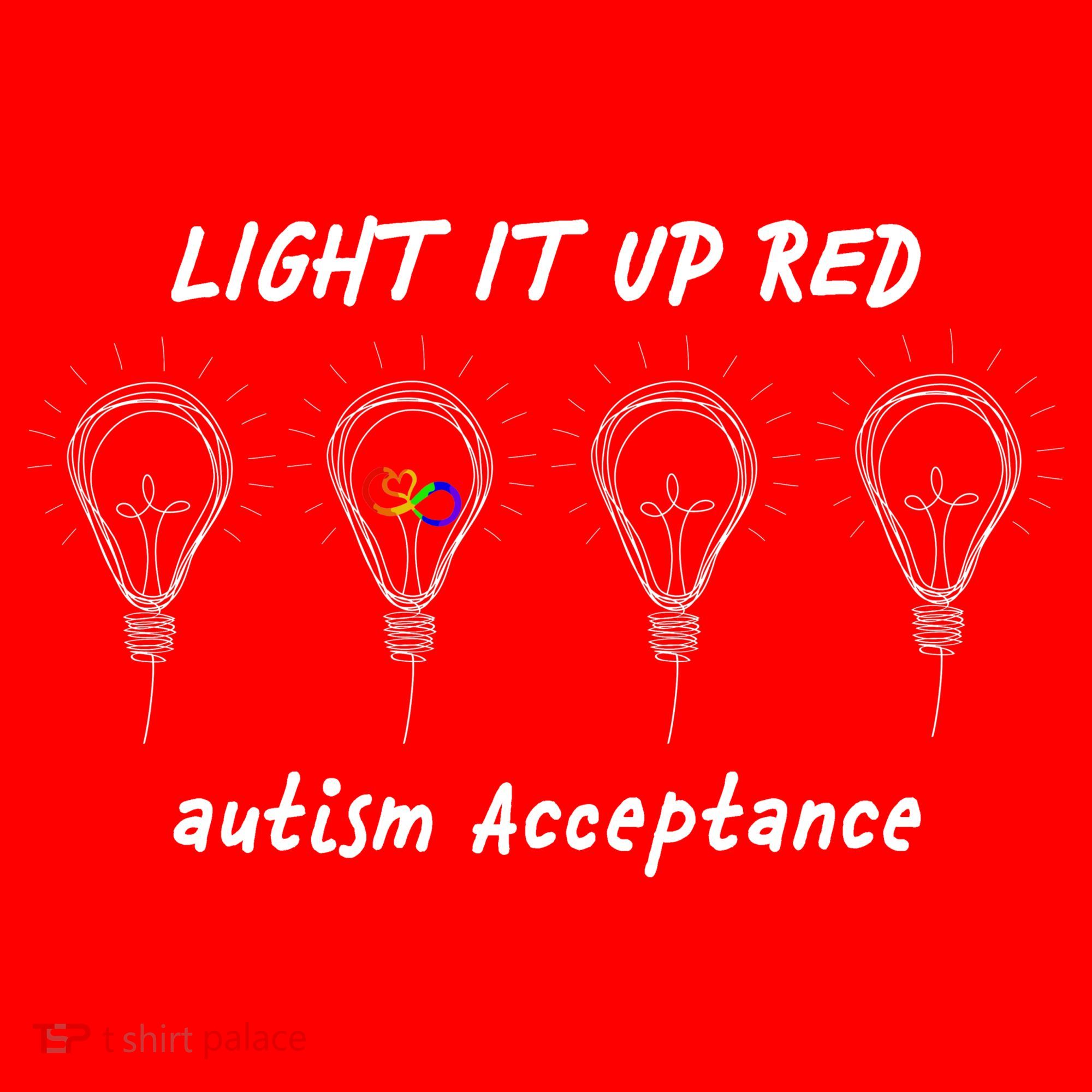 Light It Up Red Autism Acceptance Bag