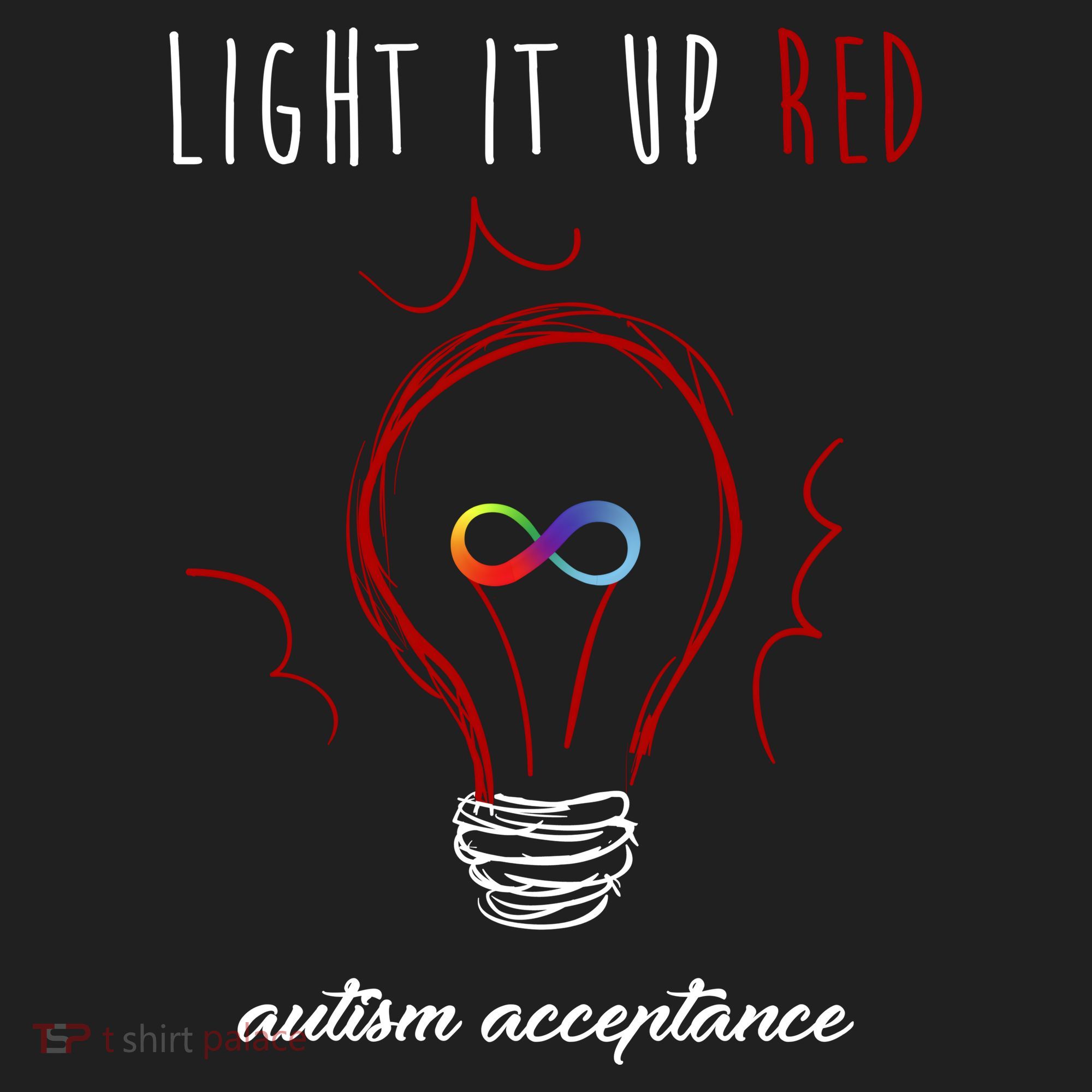Light It Up Red Autism Acceptance Awareness Women's Sweatshirt