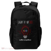 Light It Up Red Autism Acceptance Awareness Backpack thumb 0