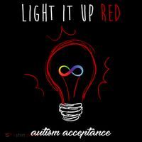 Light It Up Red Autism Acceptance Awareness Coaster thumb 2