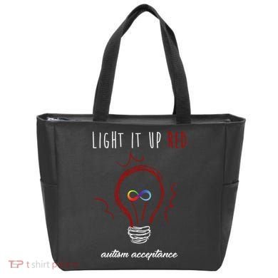 Light It Up Red Autism Acceptance Awareness Bag