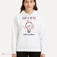 Light It Up Red Autism Acceptance Awareness Hoodie thumb 5