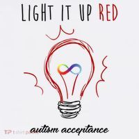 Light It Up Red Autism Acceptance Awareness Hoodie thumb 7