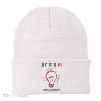 Light It Up Red Autism Acceptance Awareness Beanie thumb 0