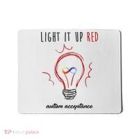 Light It Up Red Autism Acceptance Awareness Mousepad thumb 0