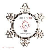 Light It Up Red Autism Acceptance Awareness Ornament thumb 0