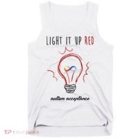 Light It Up Red Autism Acceptance Awareness Tank Top thumb 0