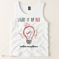 Light It Up Red Autism Acceptance Awareness Tank Top thumb 2