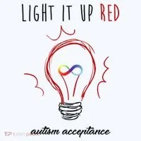 Light It Up Red Autism Acceptance Awareness Toddler T-Shirt thumb 4