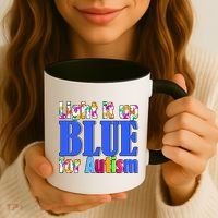 Light It Up Blue For Autism Awareness Month Coffee Mug thumb 3