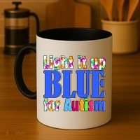 Light It Up Blue For Autism Awareness Month Coffee Mug thumb 4