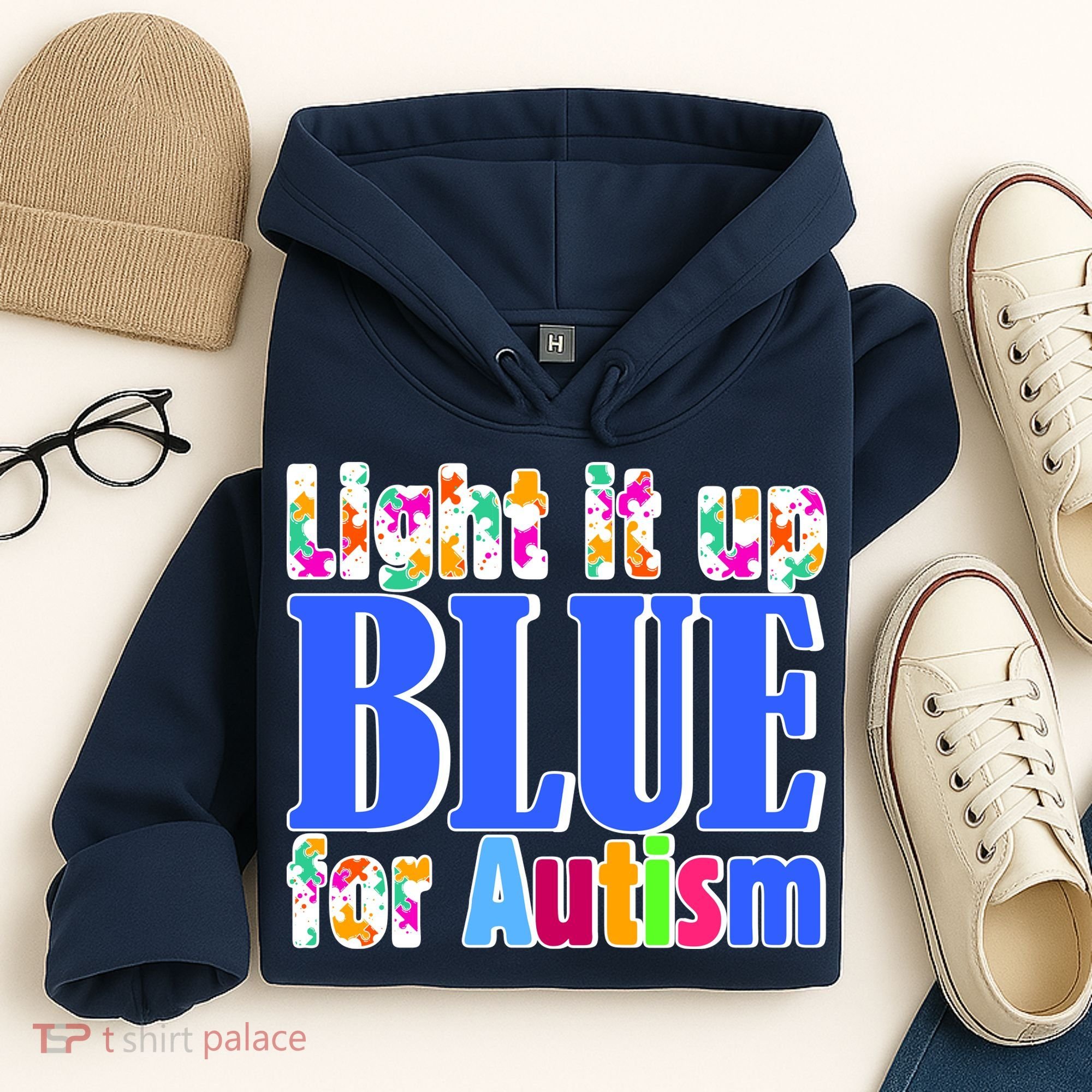 Light It Up Blue For Autism Awareness Month Hoodie
