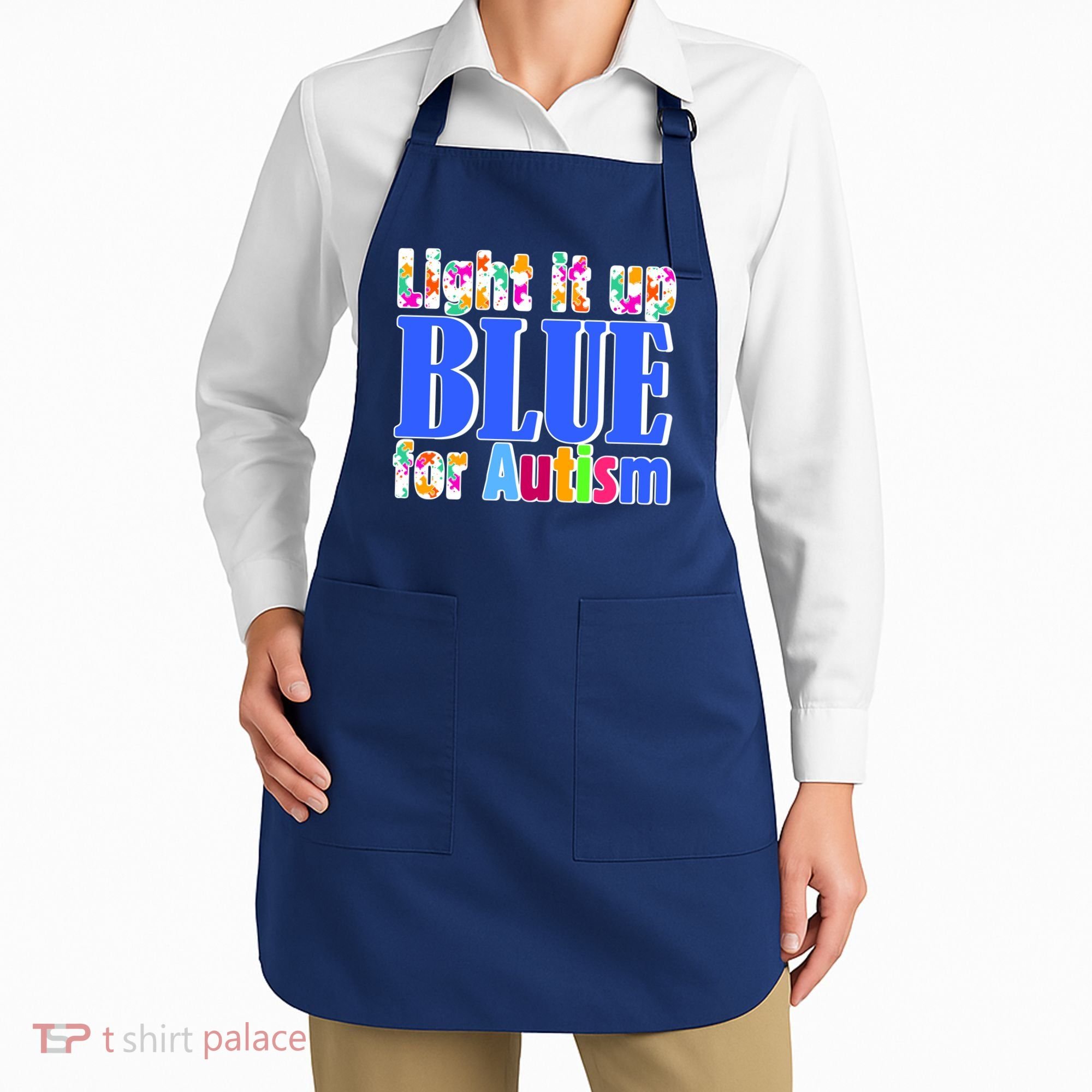 Light It Up Blue For Autism Awareness Month Apron