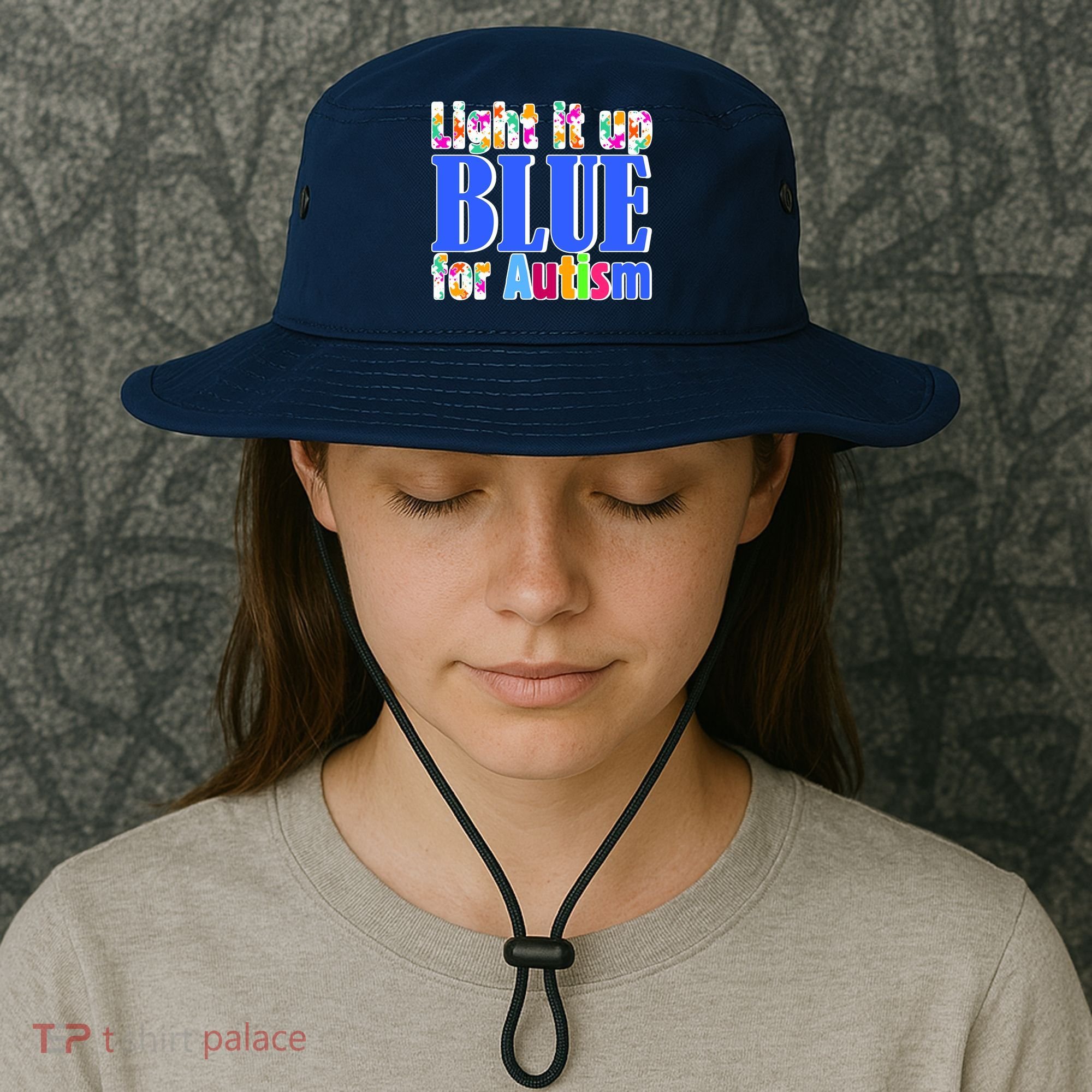 Light It Up Blue For Autism Awareness Month Bucket Hat