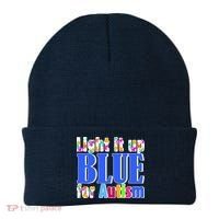 Light It Up Blue For Autism Awareness Month Beanie thumb 0
