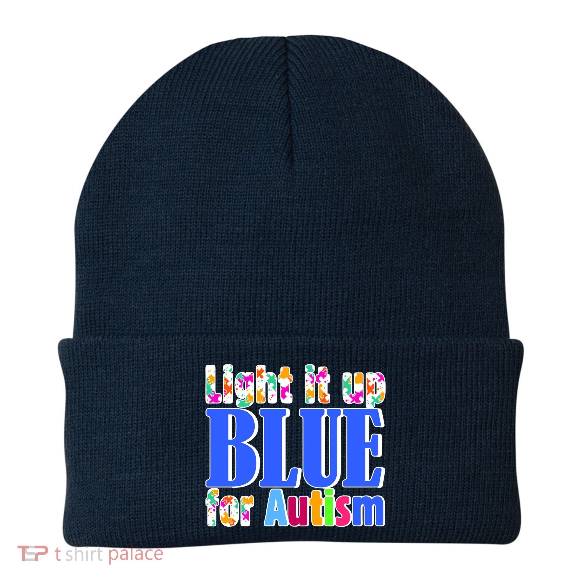 Light It Up Blue For Autism Awareness Month Beanie