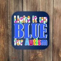 Light It Up Blue For Autism Awareness Month Coaster thumb 0