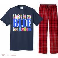 Light It Up Blue For Autism Awareness Month Pajama Set thumb 0