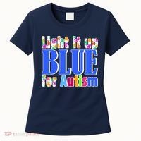 Light It Up Blue For Autism Awareness Month Women's T-Shirt thumb 0