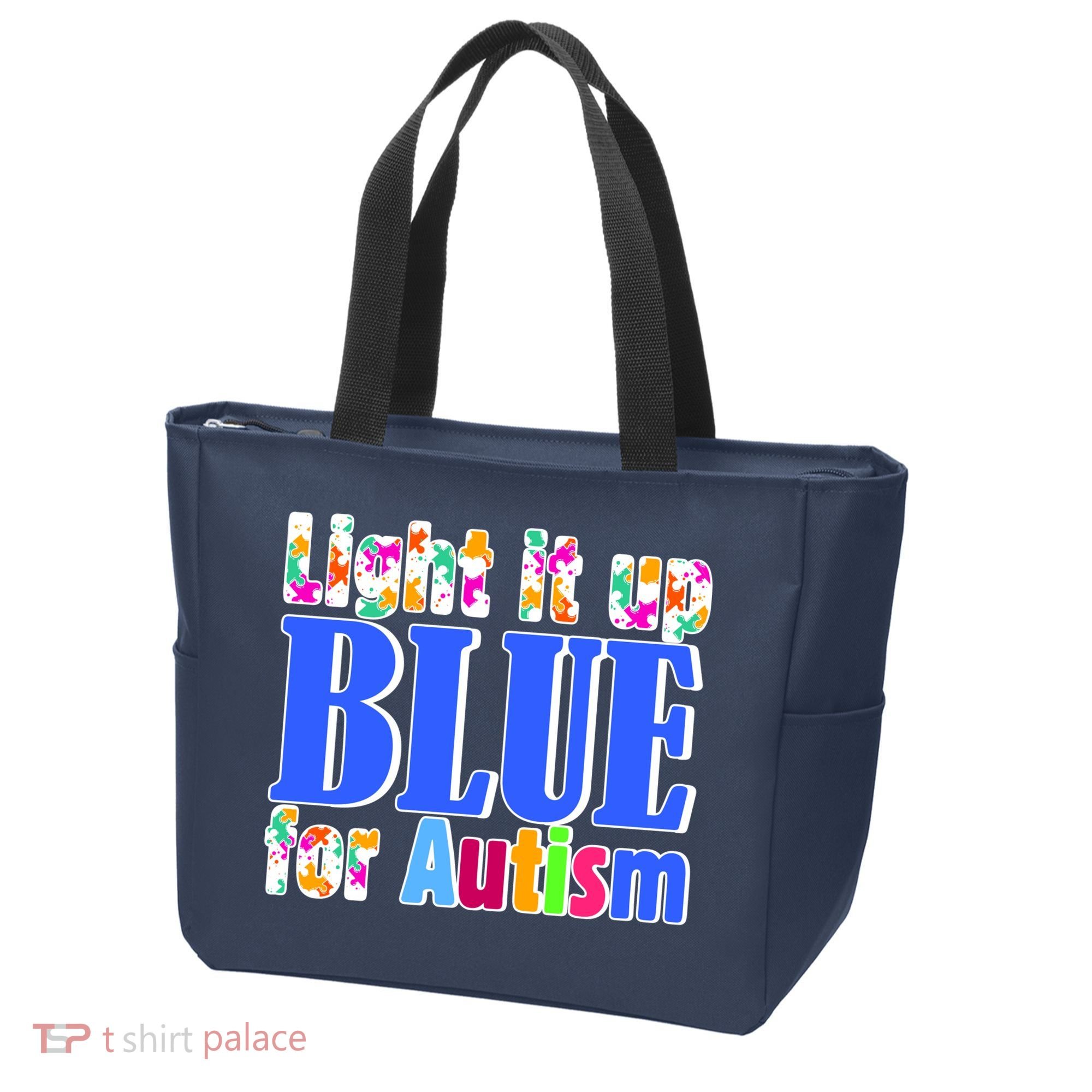 Light It Up Blue For Autism Awareness Month Tote Bag