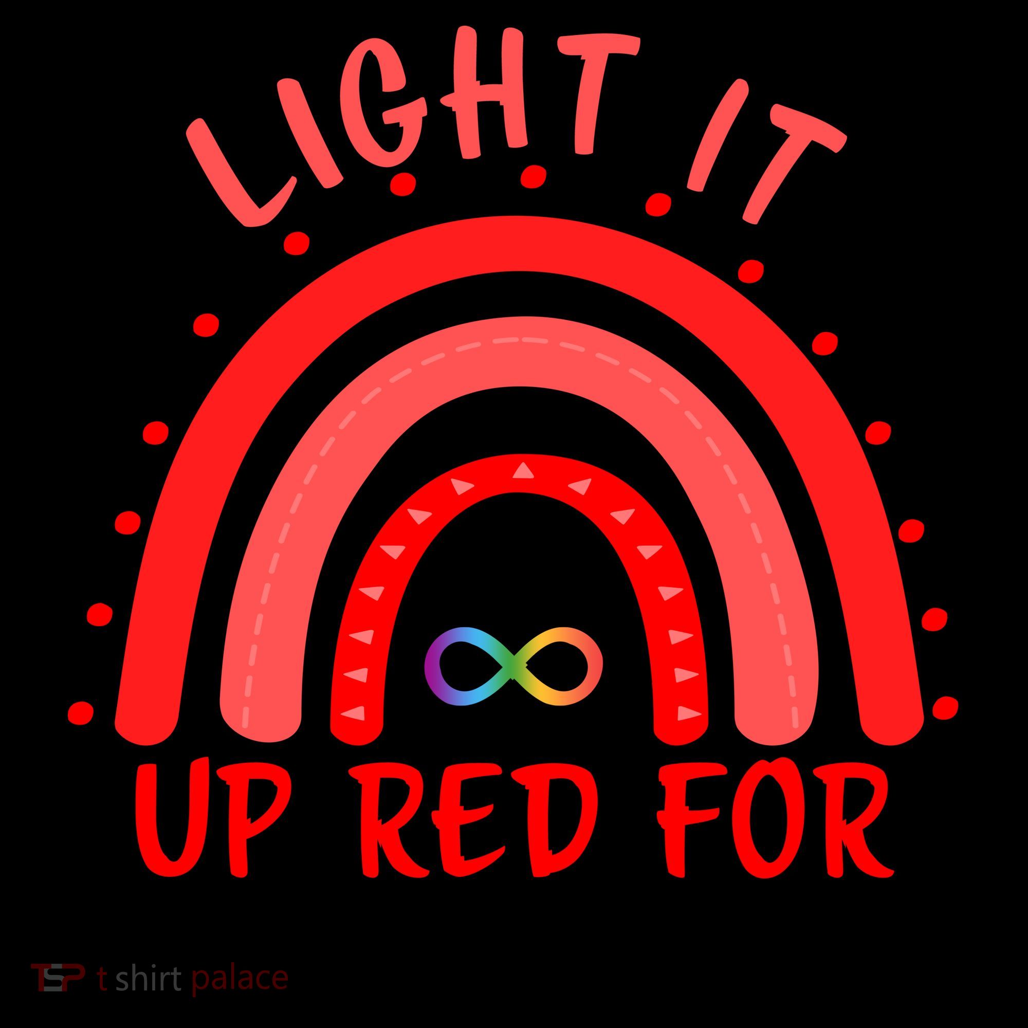 Light It Up Red For Autism Acceptance Red Rainbow Coffee Mug