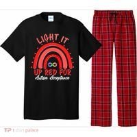 Light It Up Red For Autism Acceptance Red Rainbow Pajama Set thumb 0