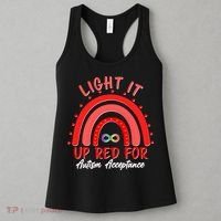 Light It Up Red For Autism Acceptance Red Rainbow Women's Tank Top thumb 3