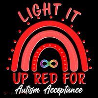 Light It Up Red For Autism Acceptance Red Rainbow Baby Bodysuit thumb 2