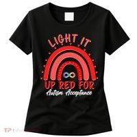 Light It Up Red For Autism Acceptance Red Rainbow Women's T-Shirt thumb 0