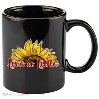 Live A Little Sunflower 11oz C Handle Ceramic Mug thumb 0