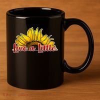 Live A Little Sunflower 11oz C Handle Ceramic Mug thumb 3